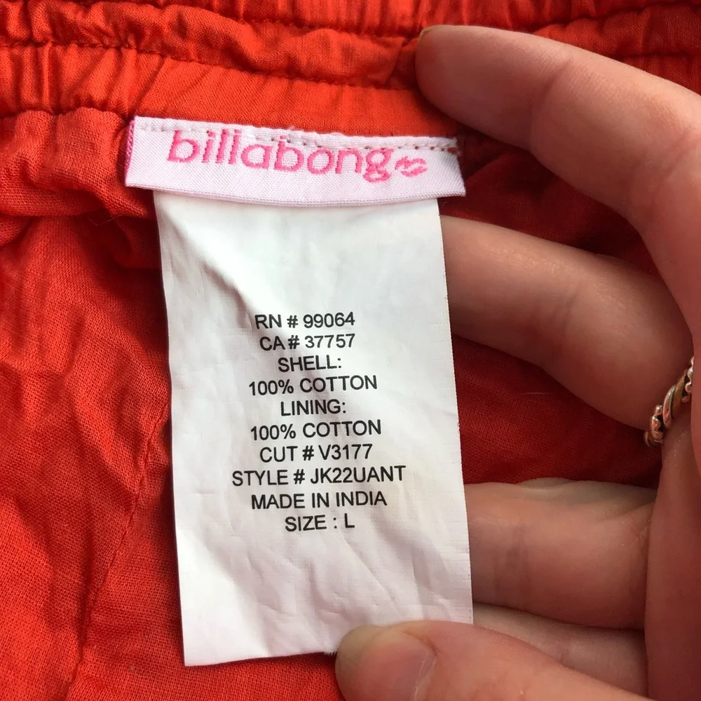 y2k Billabong Orange Beach Skirt - Picture 7 of 7